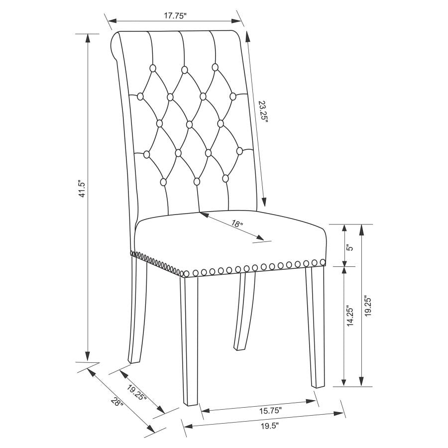 Alana Beige Side Chair - furniture place usa