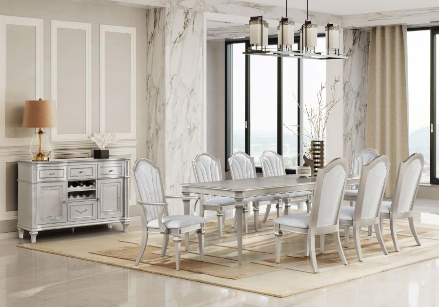 Evangeline Silver Dining Table - furniture place usa