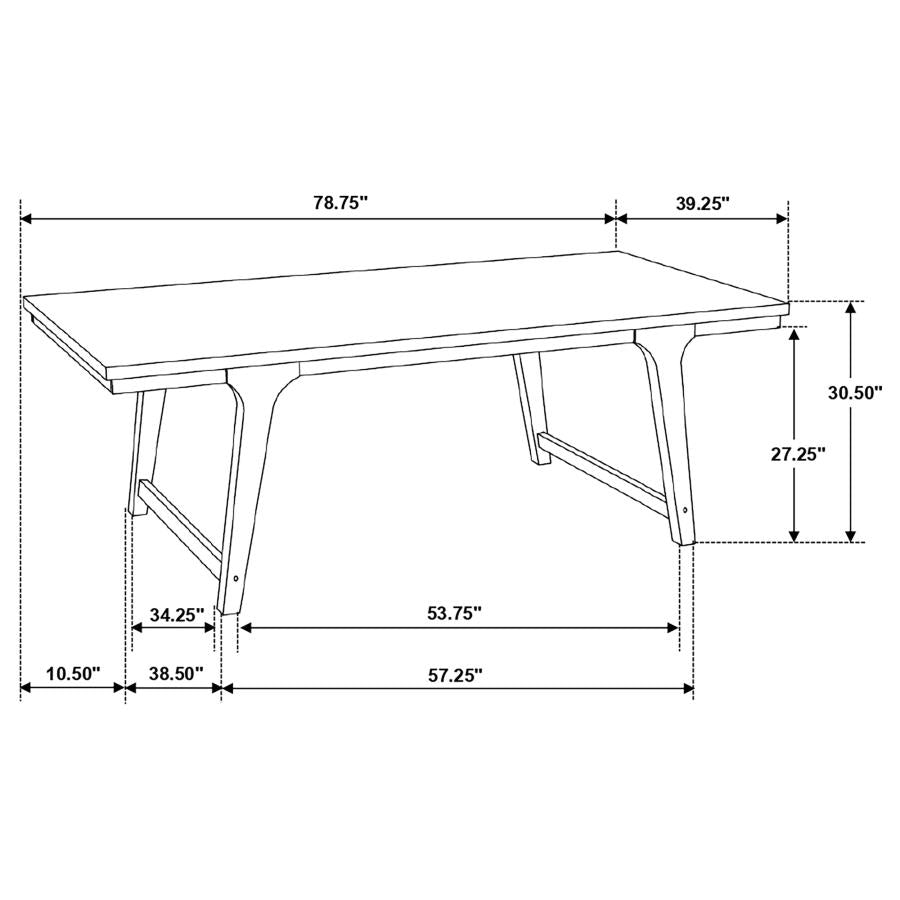 Reynolds Brown 7 Pc Dining Set - furniture place usa