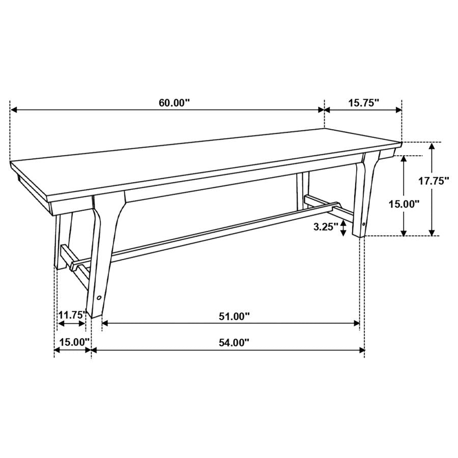 Reynolds Brown Bench - furniture place usa