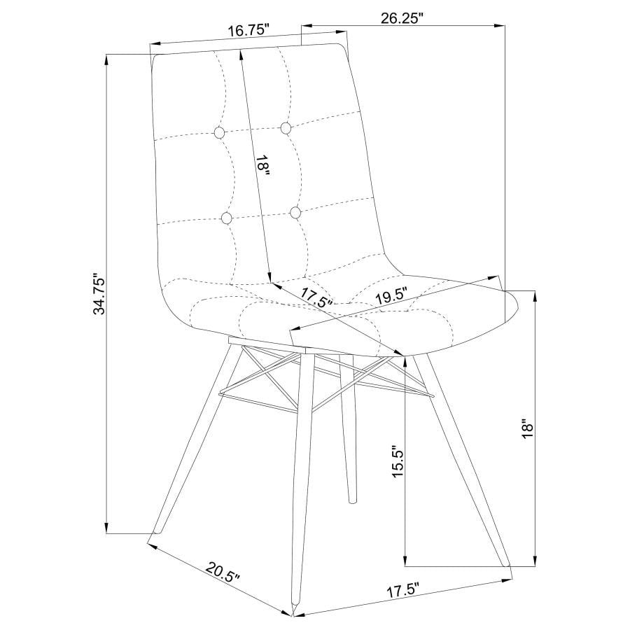 Aiken Brown Side Chair - furniture place usa