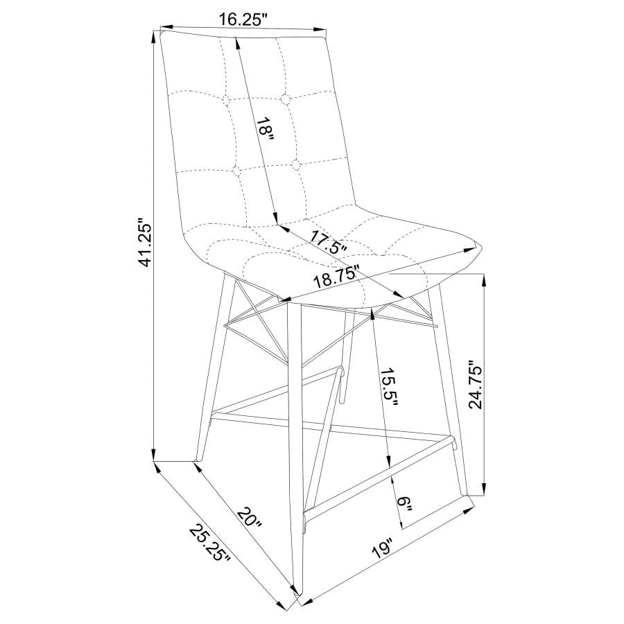 Aiken Brown Counter Stool - furniture place usa