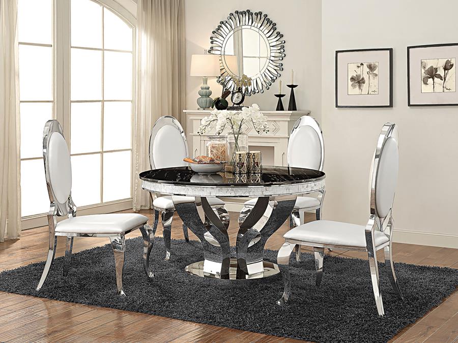 Anchorage White Side Chair - furniture place usa