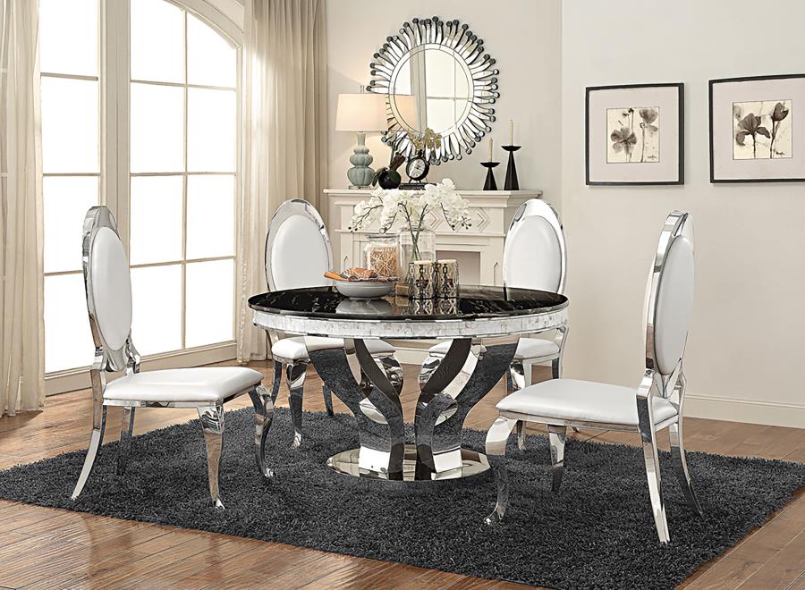 Anchorage White 5 Pc Dining Set - furniture place usa