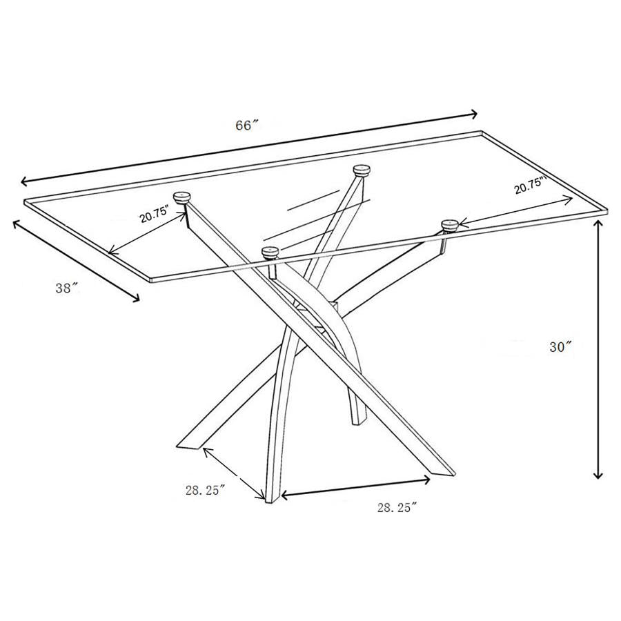 Carmelo Silver Dining Table - furniture place usa