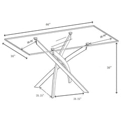 Carmelo Silver Dining Table - furniture place usa