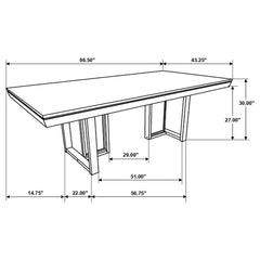 Kelly Grey Dining Table - furniture place usa