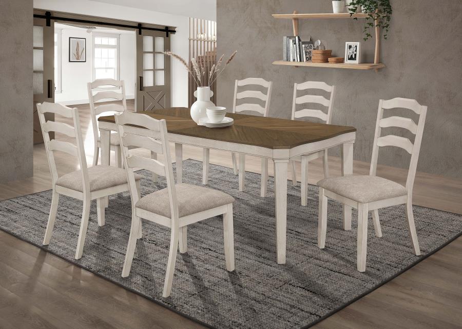 Ronnie Ivory 7 Pc Dining Set - furniture place usa