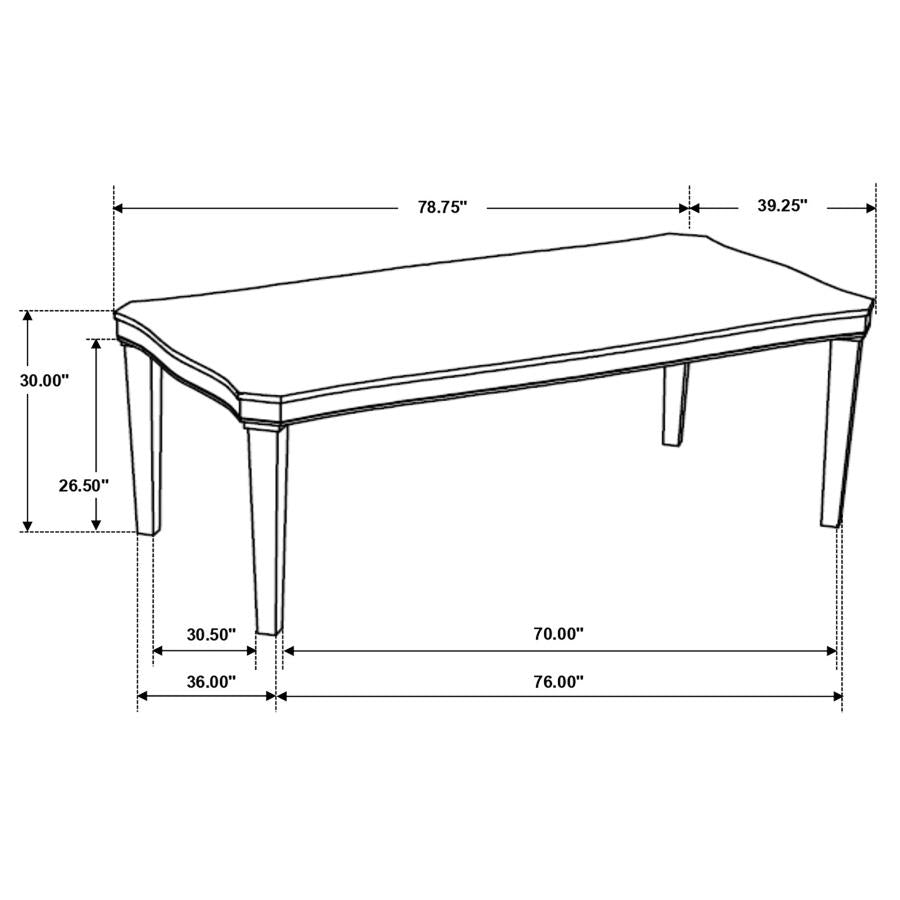 Ronnie Brown Dining Table - furniture place usa