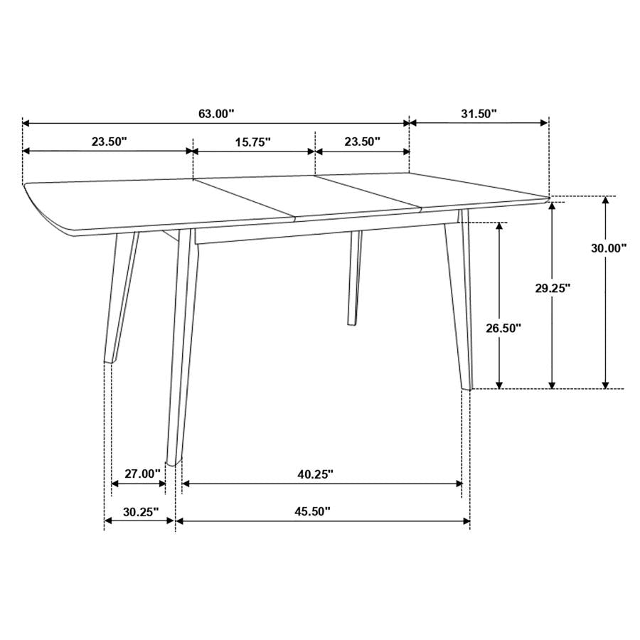 Alfredo Brown 5 Pc Dining Set - furniture place usa