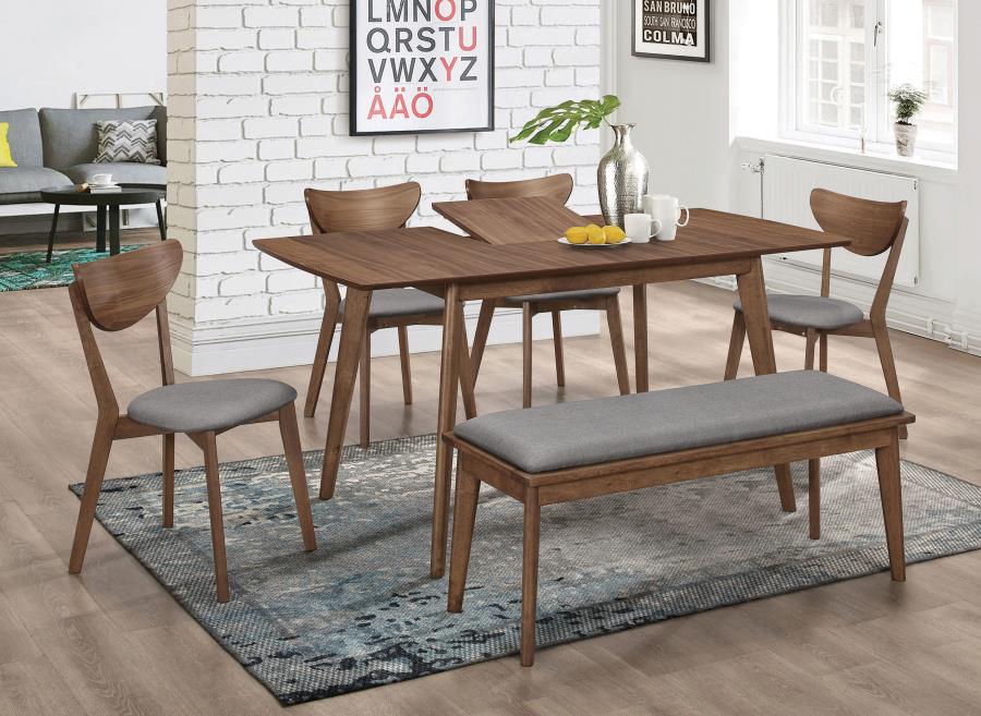 Alfredo Brown Dining Table - furniture place usa