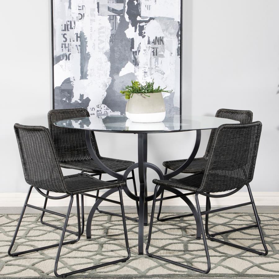 Aviano Black Dining Table Base - furniture place usa