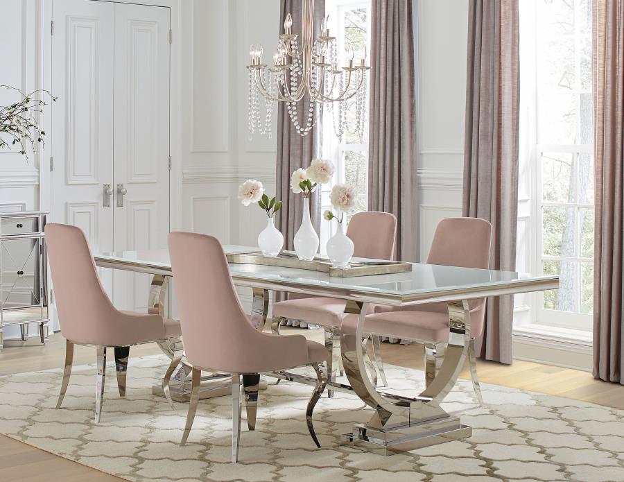 Antoine Pink 5 Pc Dining Set - furniture place usa