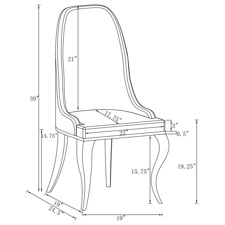 Antoine Pink Side Chair - furniture place usa