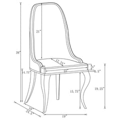 Antoine Pink Side Chair - furniture place usa