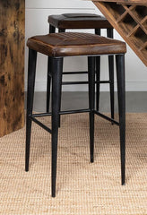 Alvaro Brown Bar Stool - furniture place usa