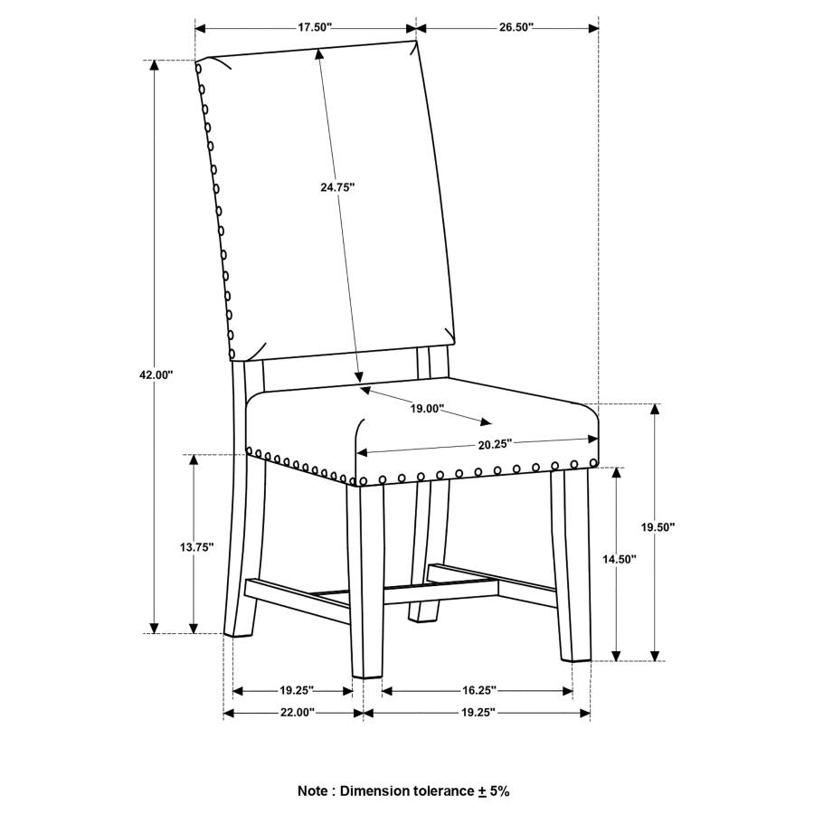 Twain Grey Side Chair - furniture place usa