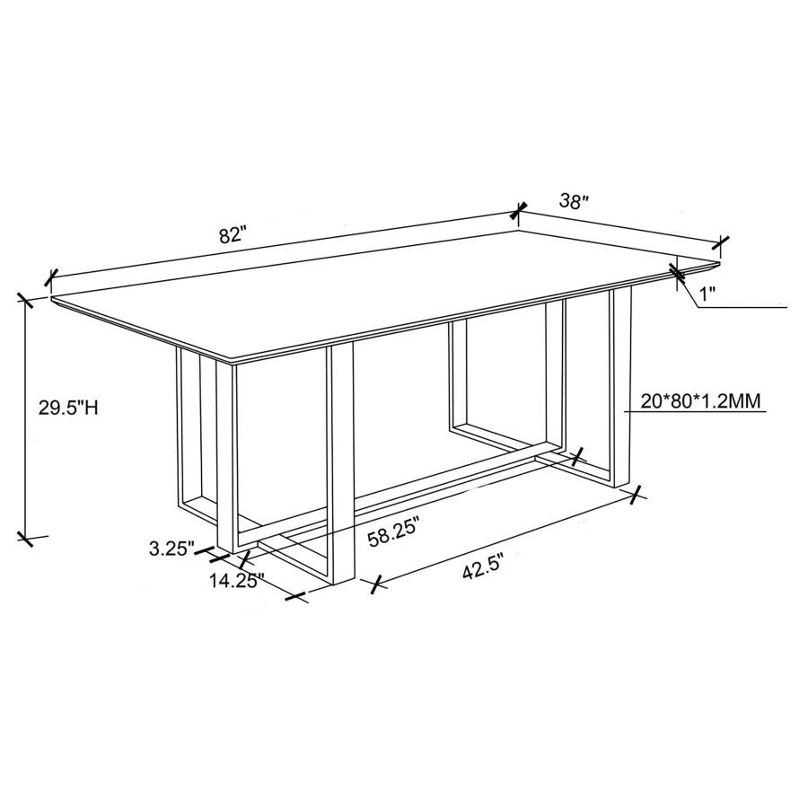 Annika White 5 Pc Dining Set - furniture place usa