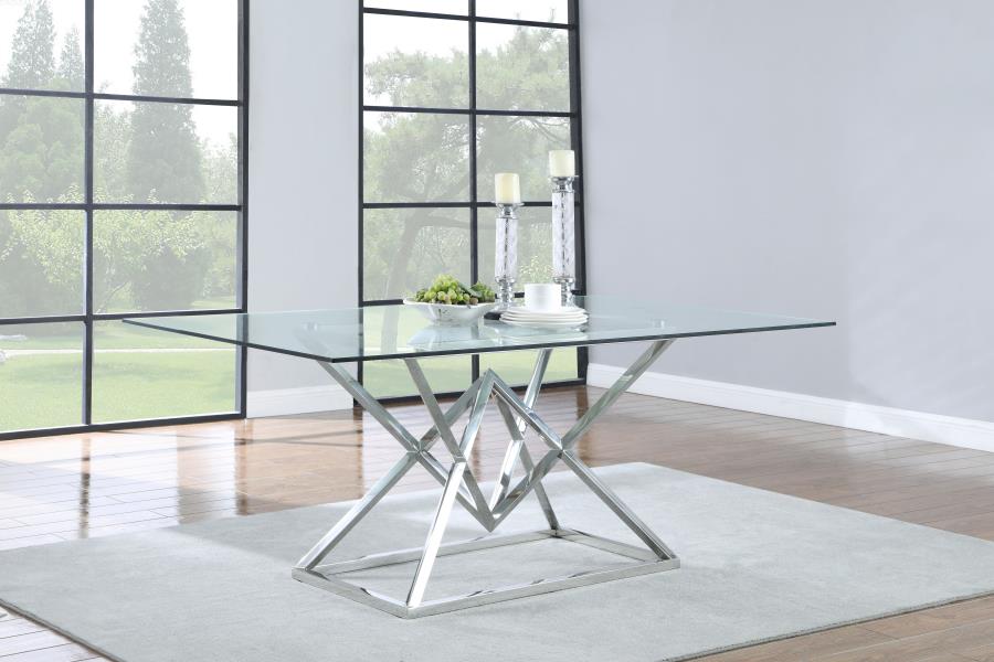 Beaufort Silver Dining Table - furniture place usa