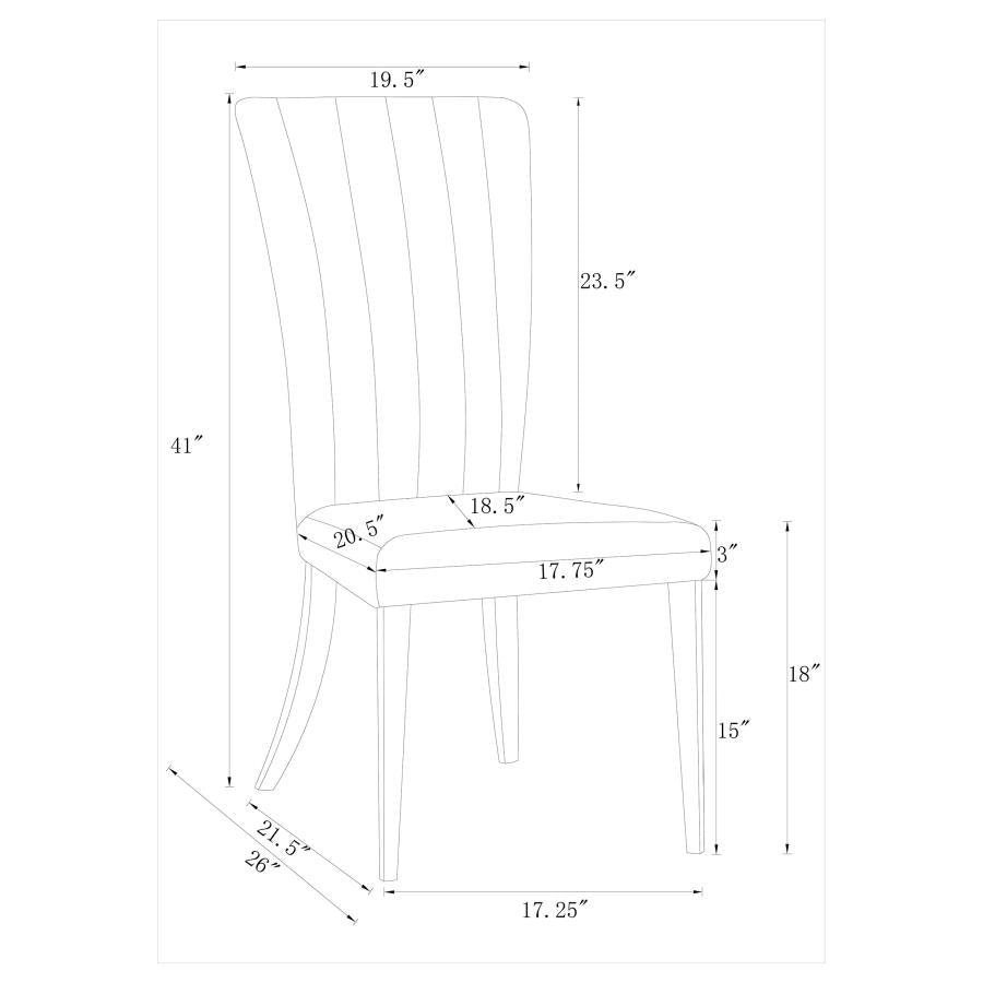 Beaufort Grey Side Chair - furniture place usa