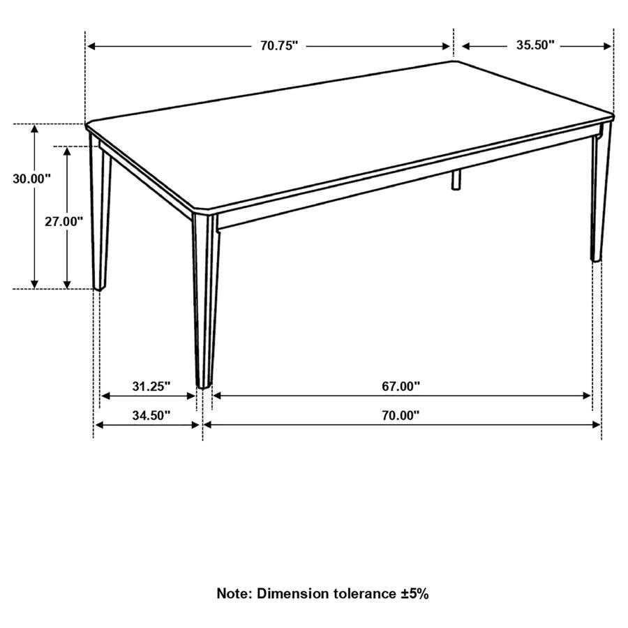 Wethersfield Brown Dining Table - furniture place usa