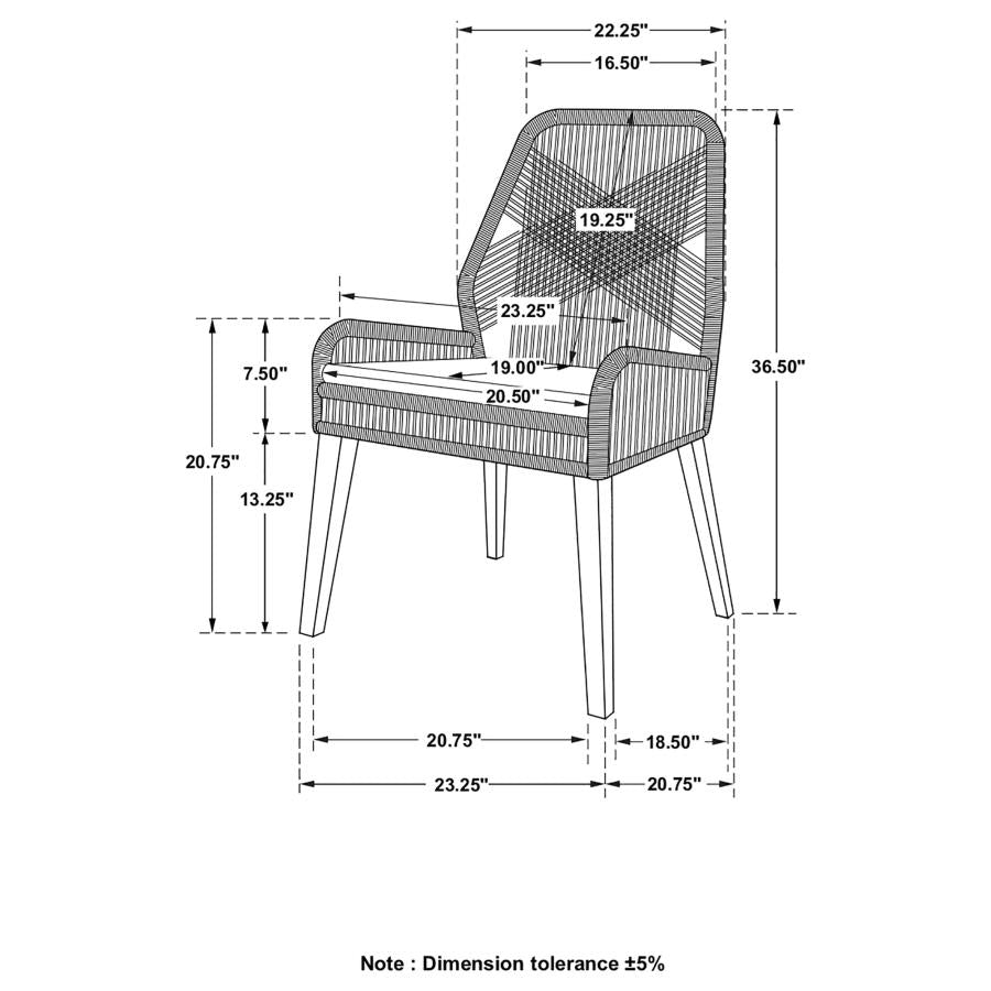 Nakia Grey Side Chair - furniture place usa