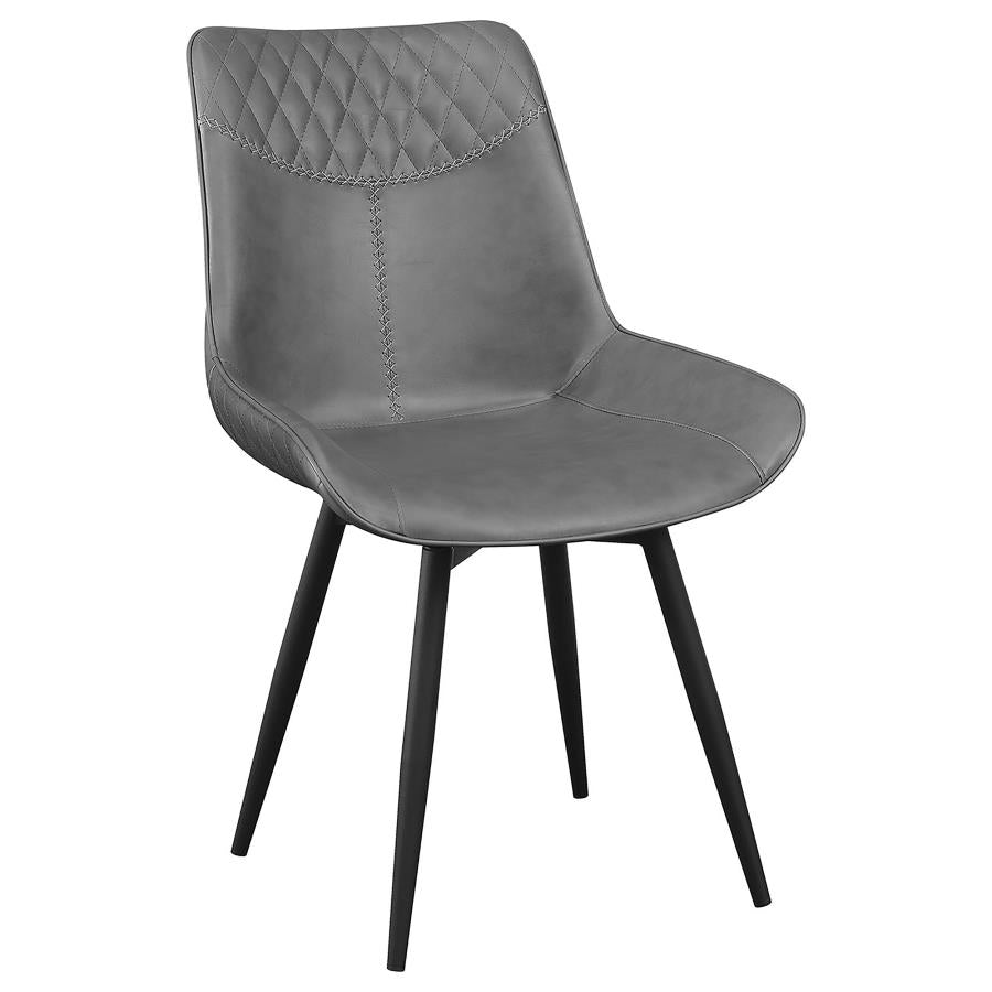 Brassie Grey Swivel Side Chair - furniture place usa