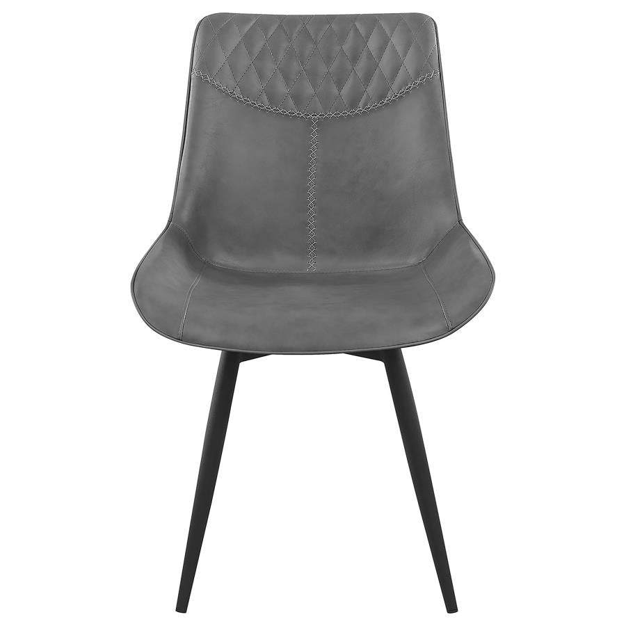 Brassie Grey Swivel Side Chair - furniture place usa