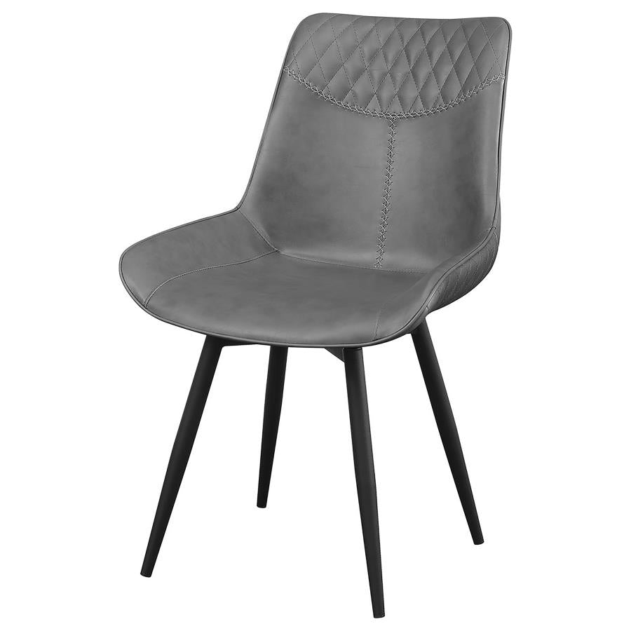 Brassie Grey Swivel Side Chair - furniture place usa