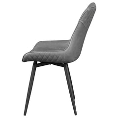 Brassie Grey Swivel Side Chair - furniture place usa