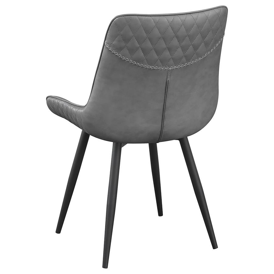 Brassie Grey Swivel Side Chair - furniture place usa