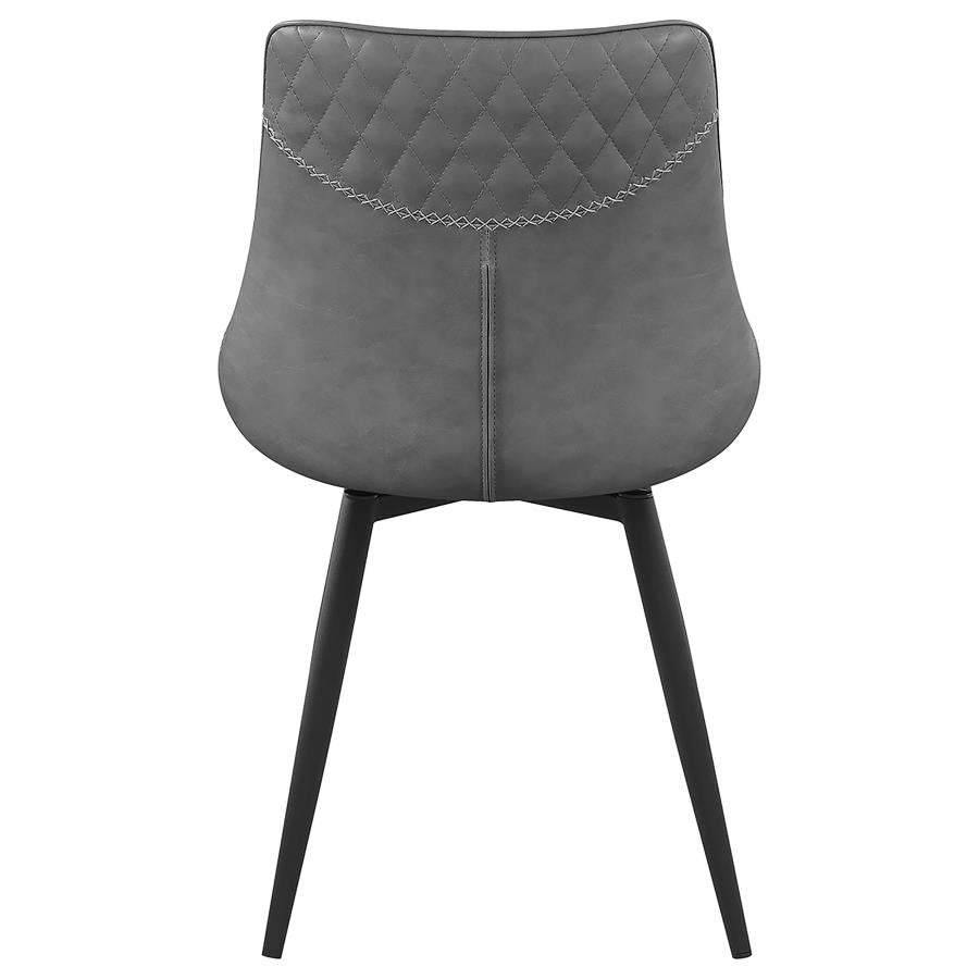 Brassie Grey Swivel Side Chair - furniture place usa