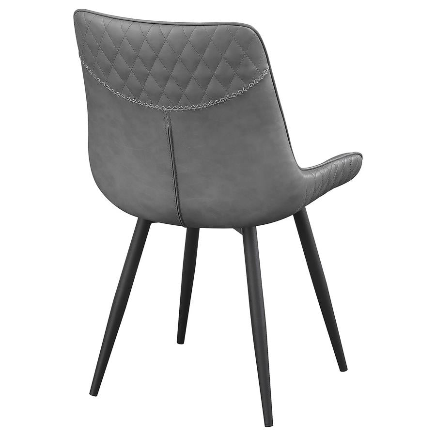 Brassie Grey Swivel Side Chair - furniture place usa