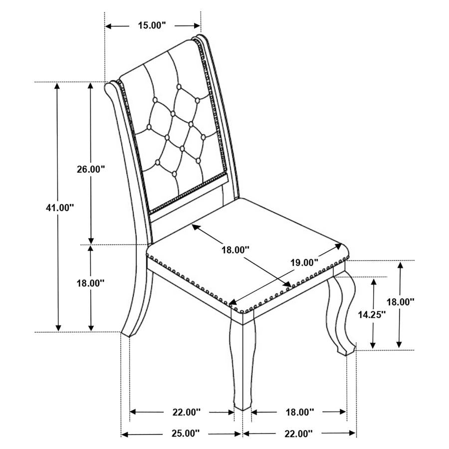 Brockway Ivory Side Chair - furniture place usa