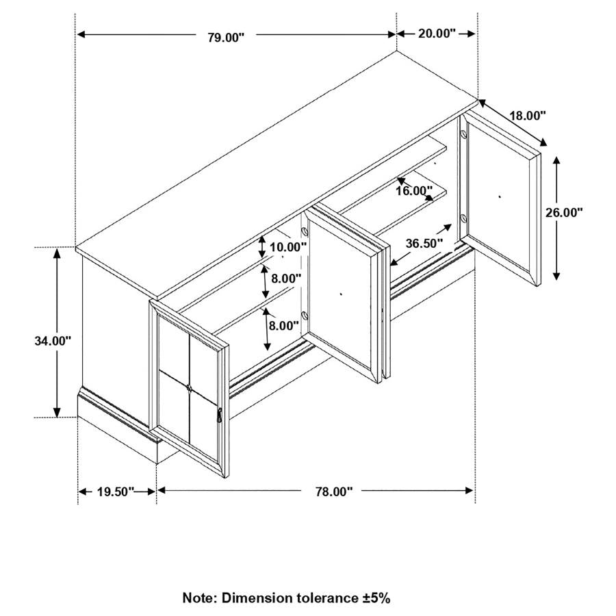 Brockway Brown Sideboard - furniture place usa