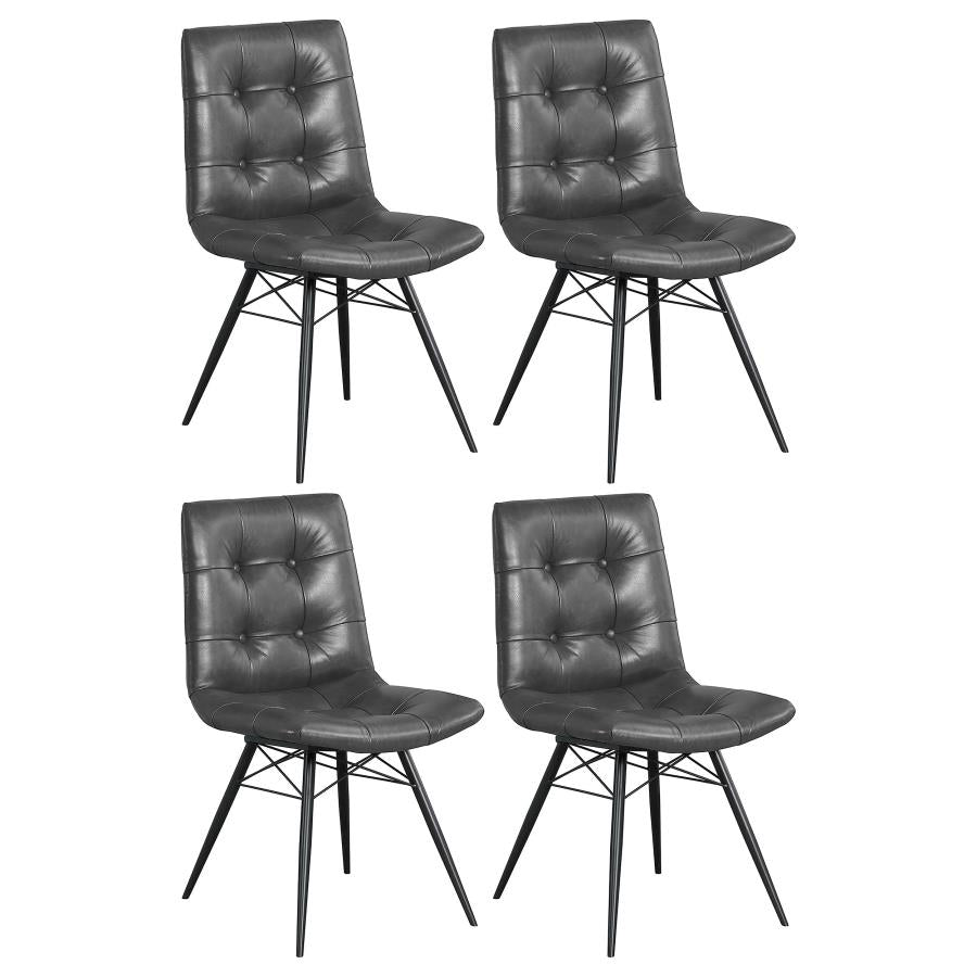 Aiken Black Side Chair - furniture place usa