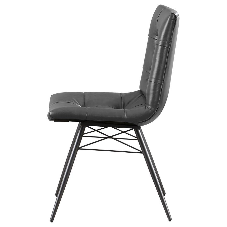 Aiken Black Side Chair - furniture place usa