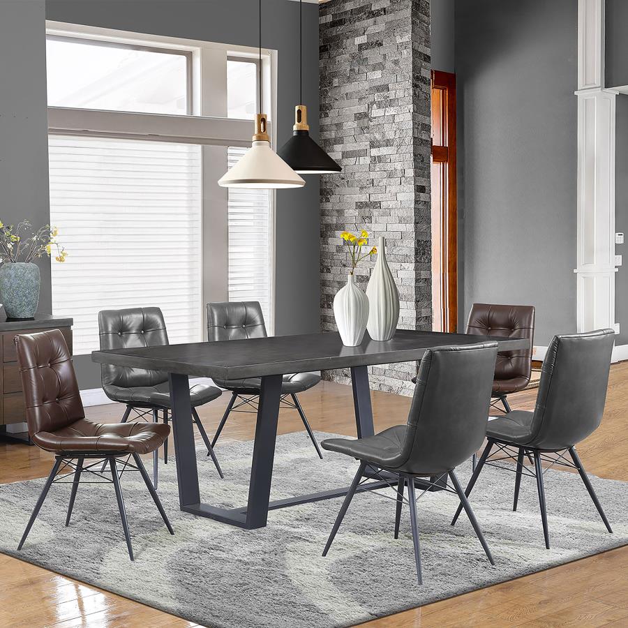 Aiken Black Side Chair - furniture place usa