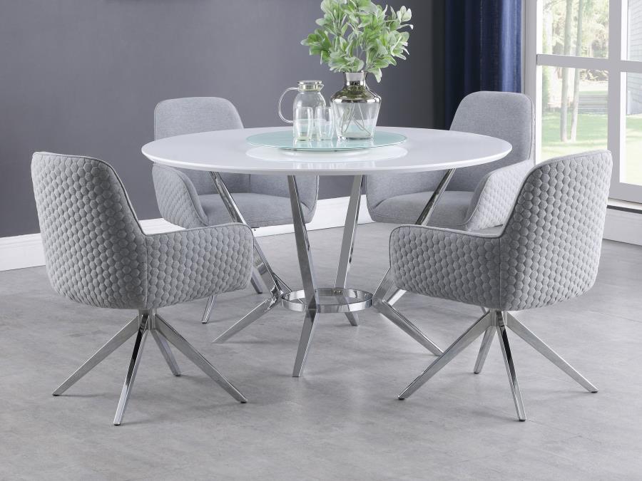 Abby Grey 5 Pc Dining Set - furniture place usa