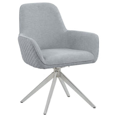 Abby Grey Swivel Arm Chair - furniture place usa