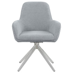 Abby Grey Swivel Arm Chair - furniture place usa