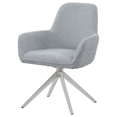 Abby Grey Swivel Arm Chair - furniture place usa