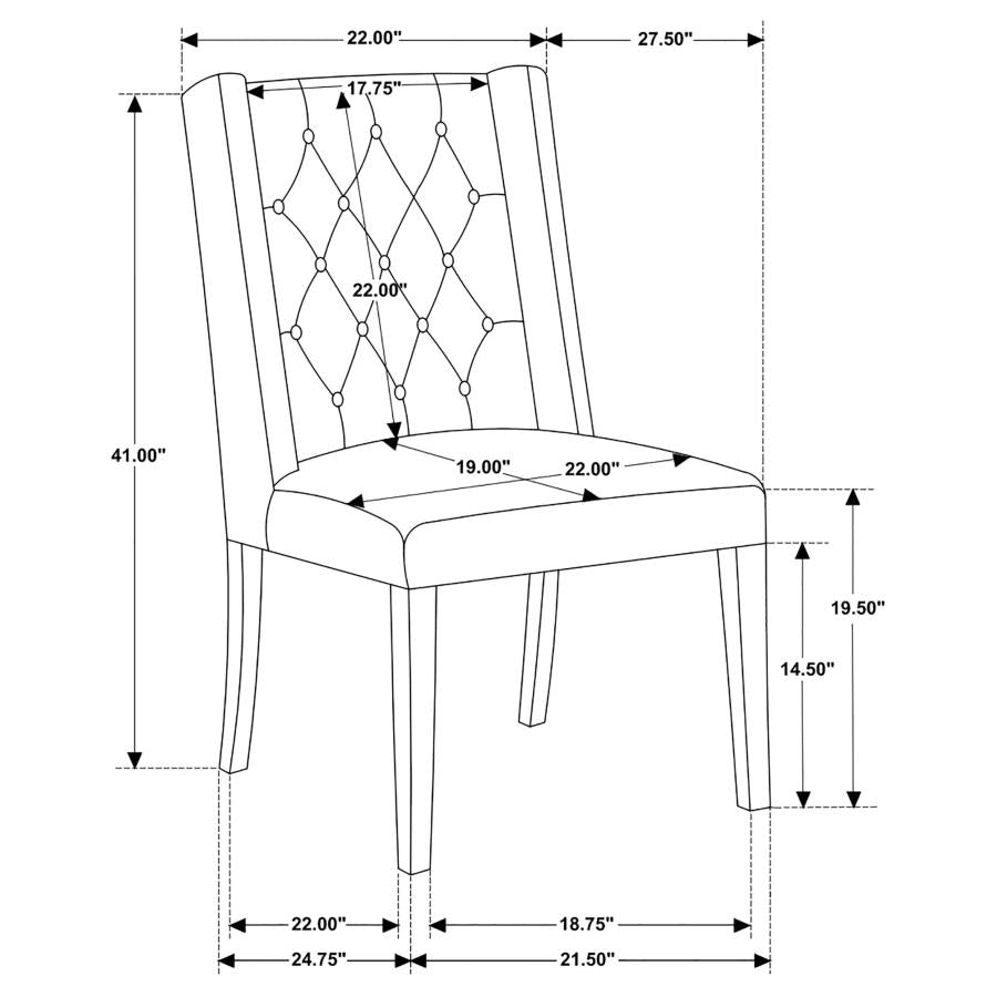 Bexley Brown 5 Pc Dining Set - furniture place usa