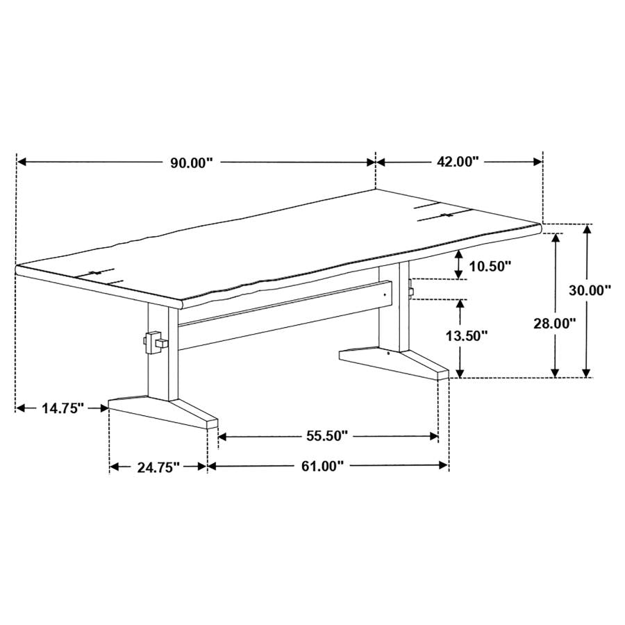 Bexley Brown Dining Table - furniture place usa