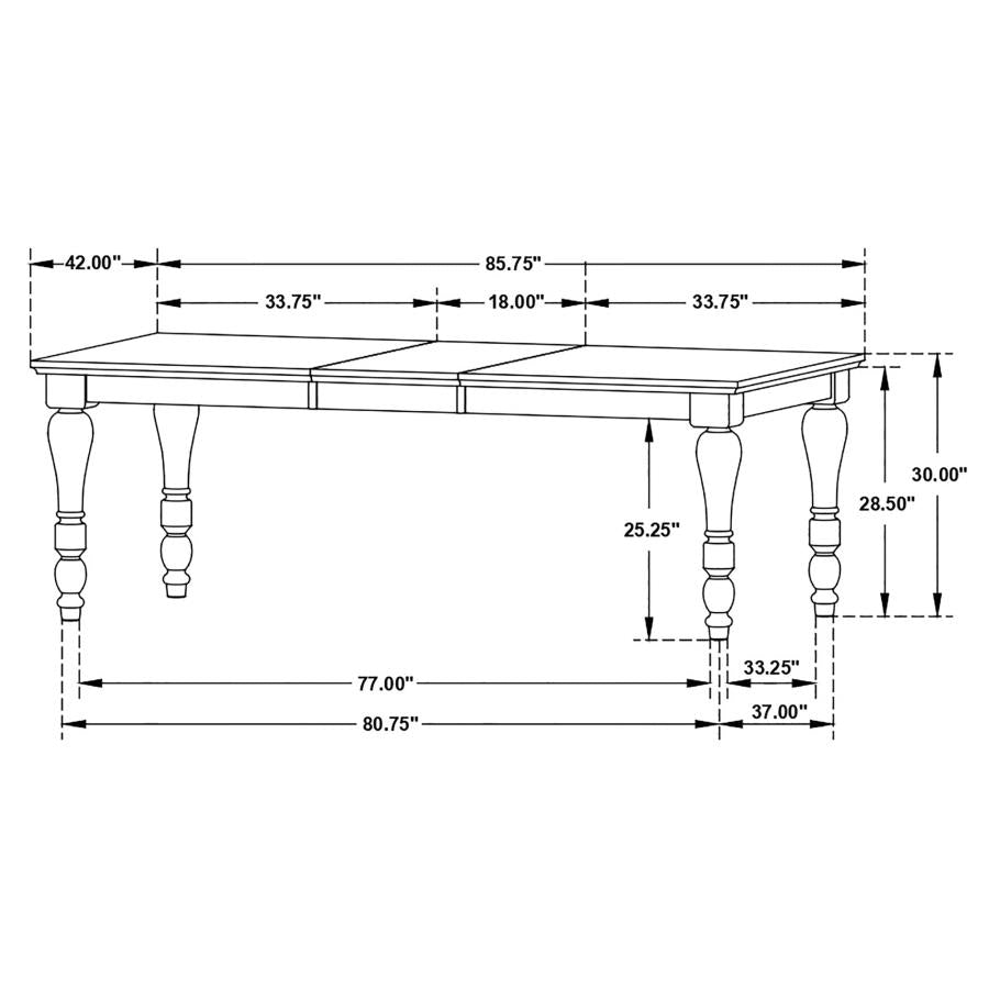 Madelyn White Dining Table - furniture place usa