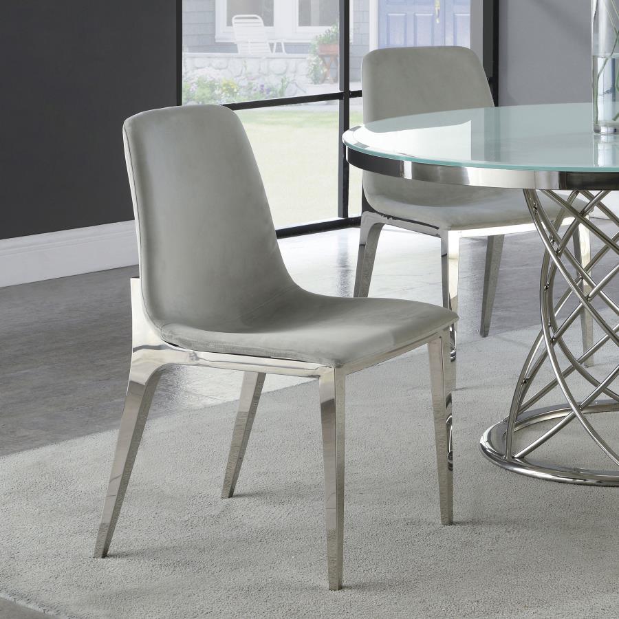 Irene Grey Side Chair - furniture place usa