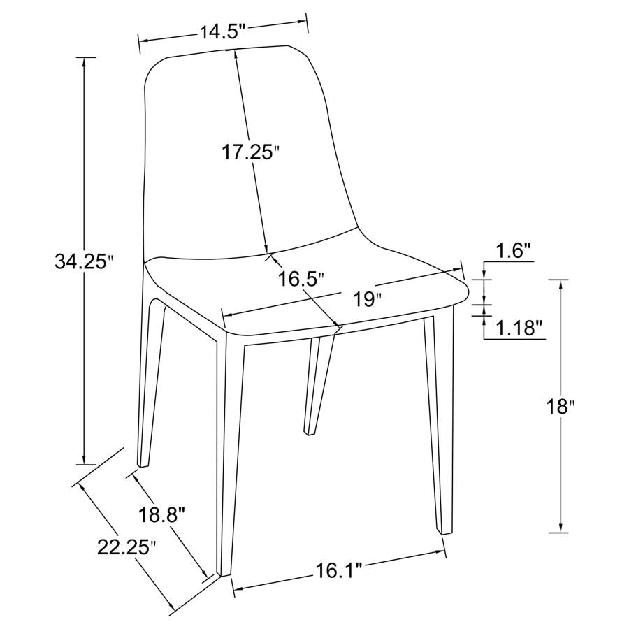 Irene Grey Side Chair - furniture place usa