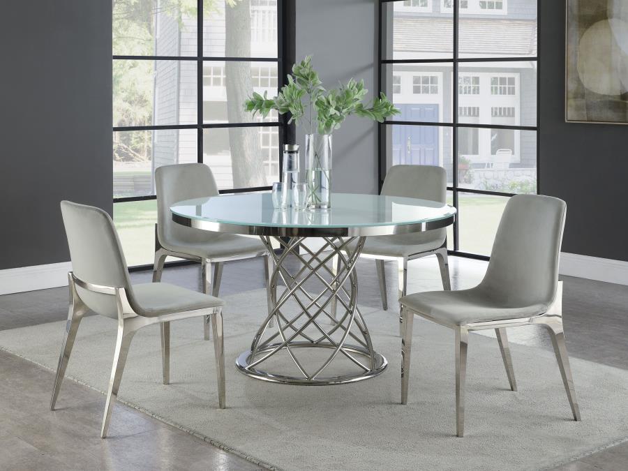 Irene Grey Side Chair - furniture place usa