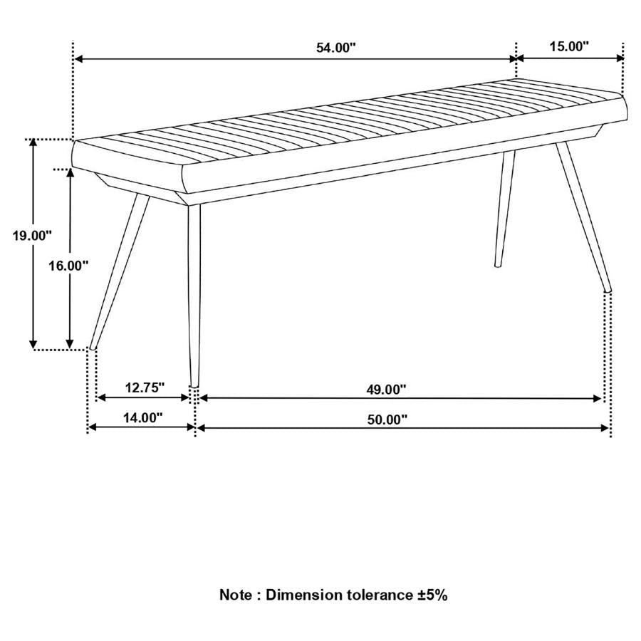 Misty Brown Bench - furniture place usa