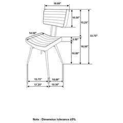 Partridge Black Side Chair - furniture place usa